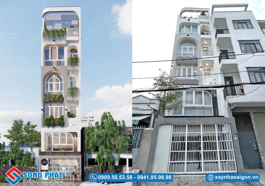 Nhà trệt lửng 3 lầu sân thượng 4.50 x 24m – CĐT Anh Hiển – Gò Vấp