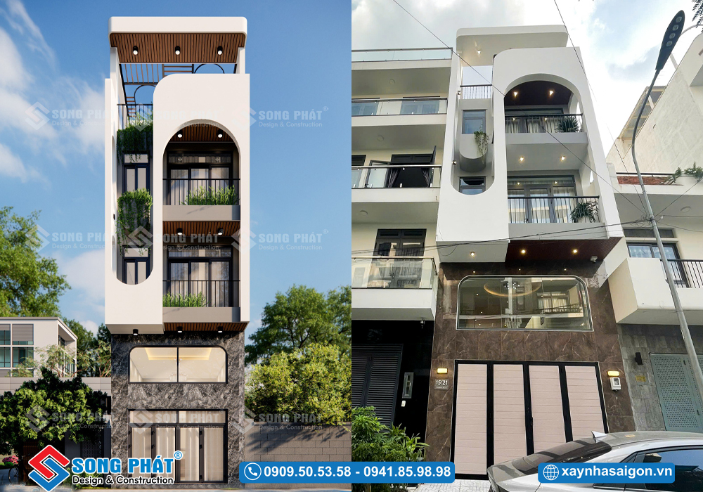 Nhà trệt lửng 2 lầu sân thượng 4m8x11m, CĐT anh Hùng – Quận 12