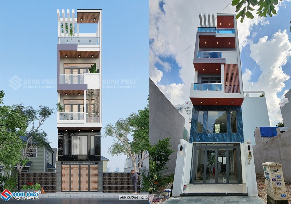 Nhà trệt lửng 2 lầu sân thượng 4x17m – CĐT anh Cường – Quận 12