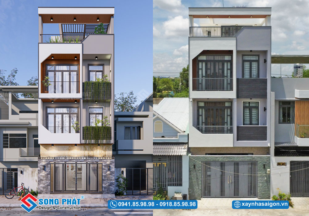 Nhà trệt 2 lầu sân thượng 5.75x14m CĐT anh Năng – Bình Chánh