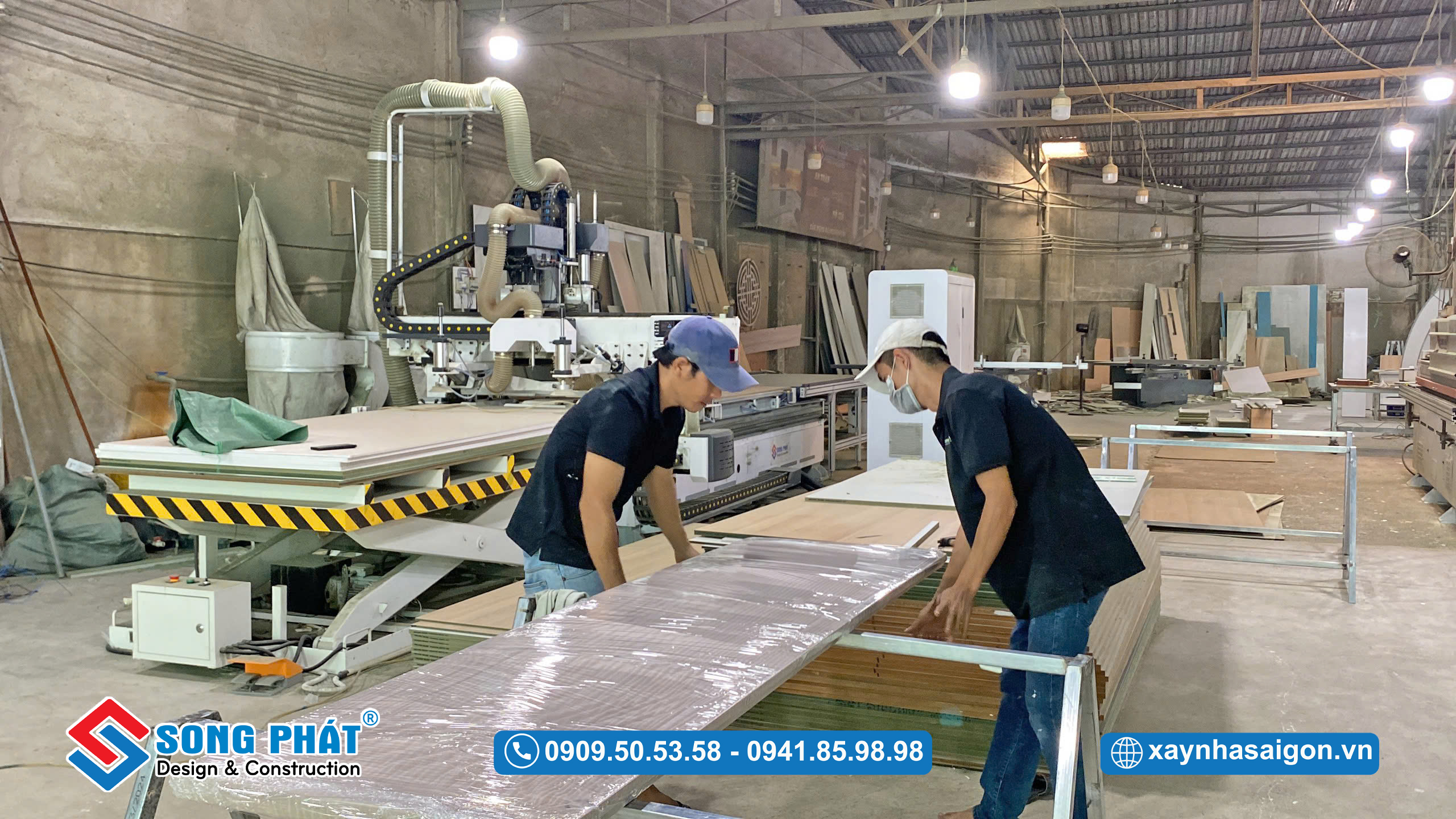 Trang bị đầy đủ các thiết bị để thi công nội thất.