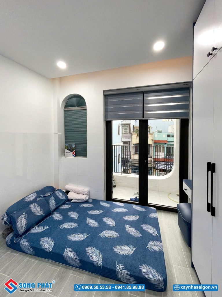 Phòng ngủ tối ưu diện tích với thiết kế tinh giản