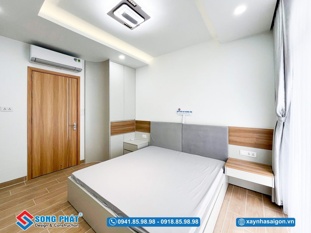 Phòng ngủ với lối thiết kế đơn giản, tiện nghi