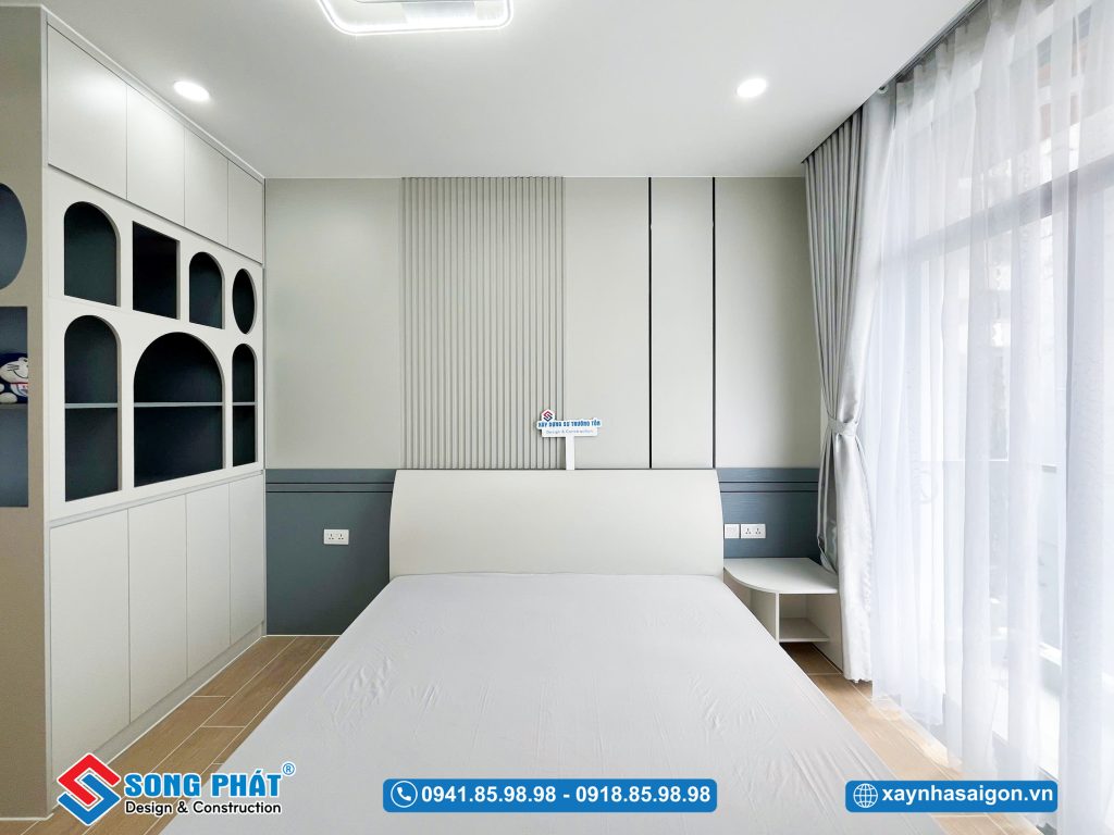 Vách PVC ấn tượng, tạo điểm nhấn cho không gian phòng ngủ