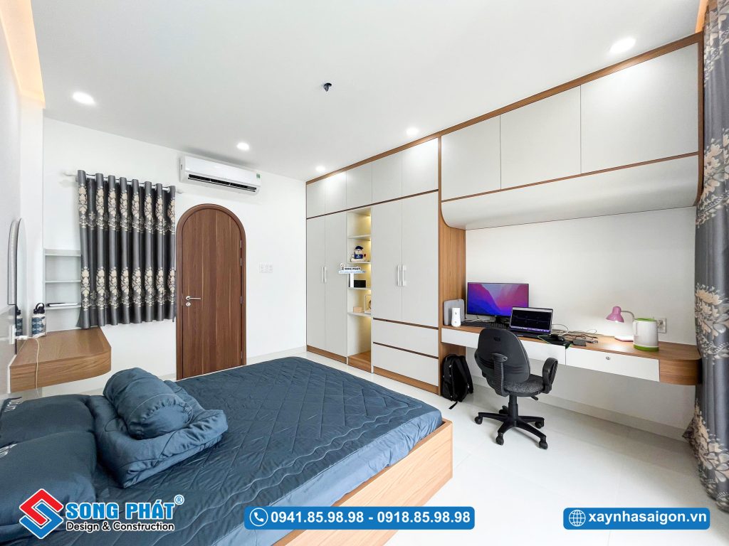 Phòng ngủ 3 với tone nội thất đồng bộ