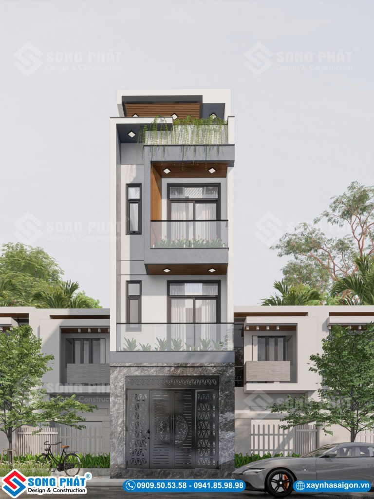 Nhà trệt 2 lầu sân thượng 4x13m6, CĐT Anh Trơn – Thủ Đức