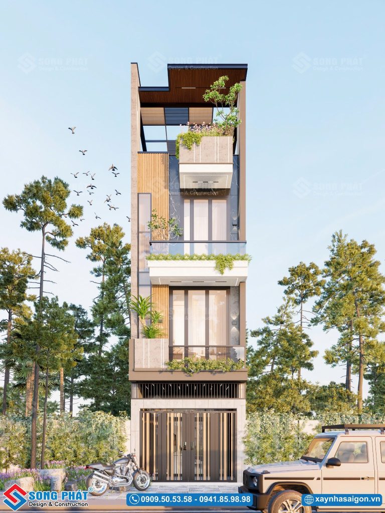 Nhà 1 trệt 2 lầu sân thượng 4x18m, CĐT Anh Huân – Bình Tân