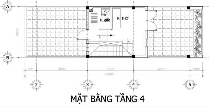 nhà phố 4 tầng