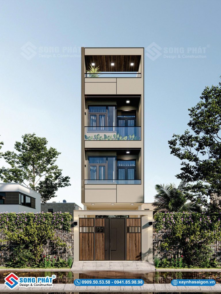 Nhà 1 trệt 2 lầu sân thượng 4x24m, CĐT Anh Huy – Quận 8