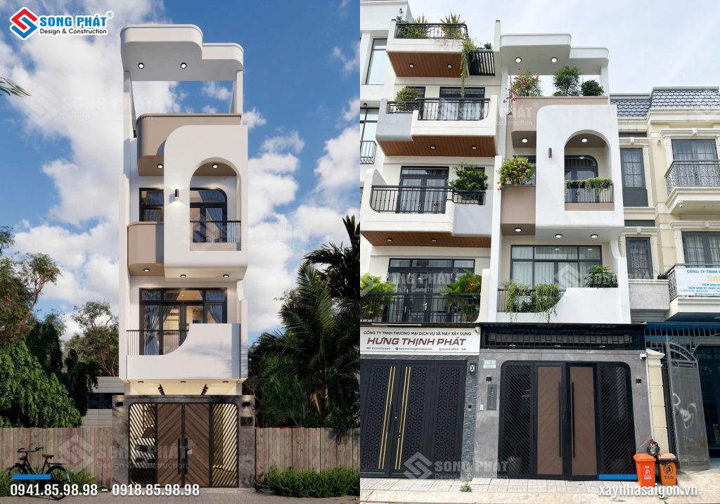 Mẫu nhà hiện đại, thanh lịch với mặt tiền ngang 4m, CĐT chị Thương - Thủ Đức