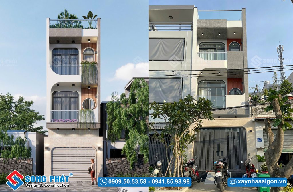 Mẫu nhà mặt tiền 4m của gia đình anh Ngọc - Quận 8