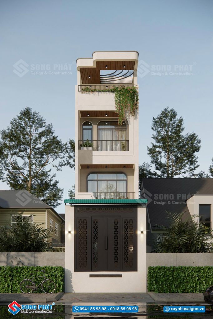 Nhà 1 trệt 2 lầu sân thượng 4x23m, CĐT Anh Mừng – Nhà Bè