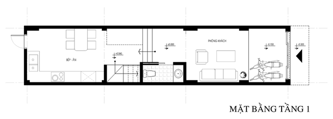 thiết kế nhà 4 tầng 45m2 thông thoáng