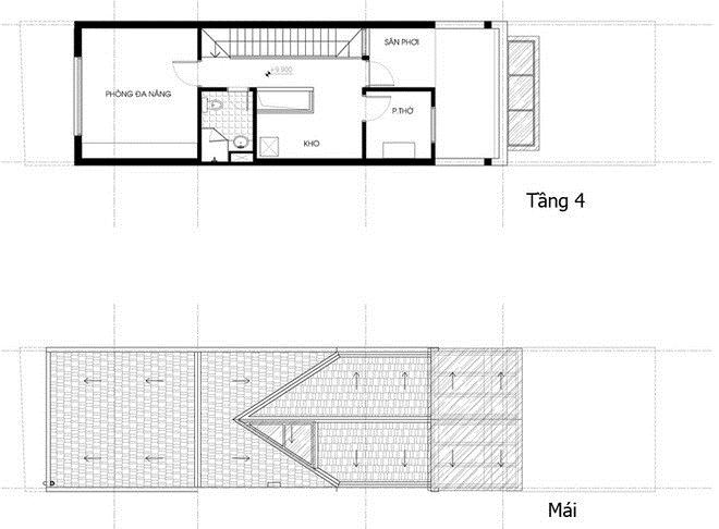 thiết kế nhà phố 100m2