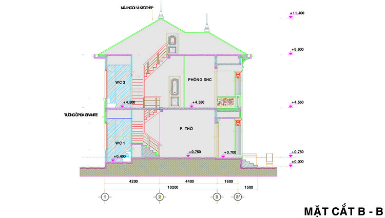 thiết kế biệt thự cổ điển 10x11m