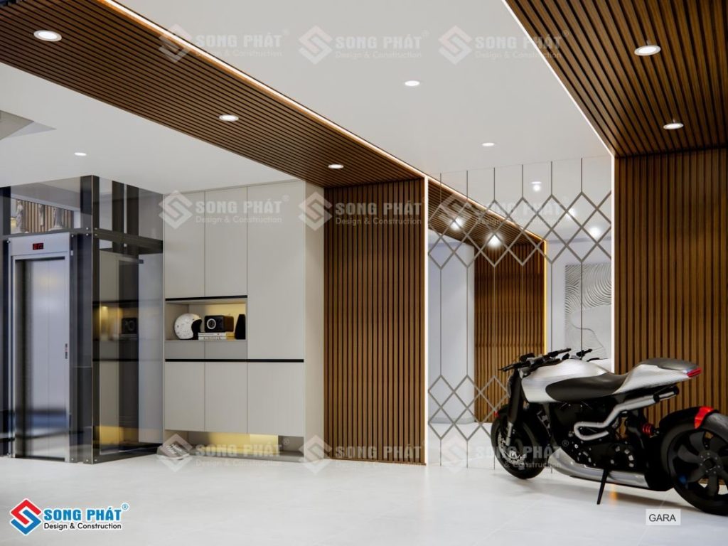 Không gian Garage được chủ nhà đặc biệt quan tâm