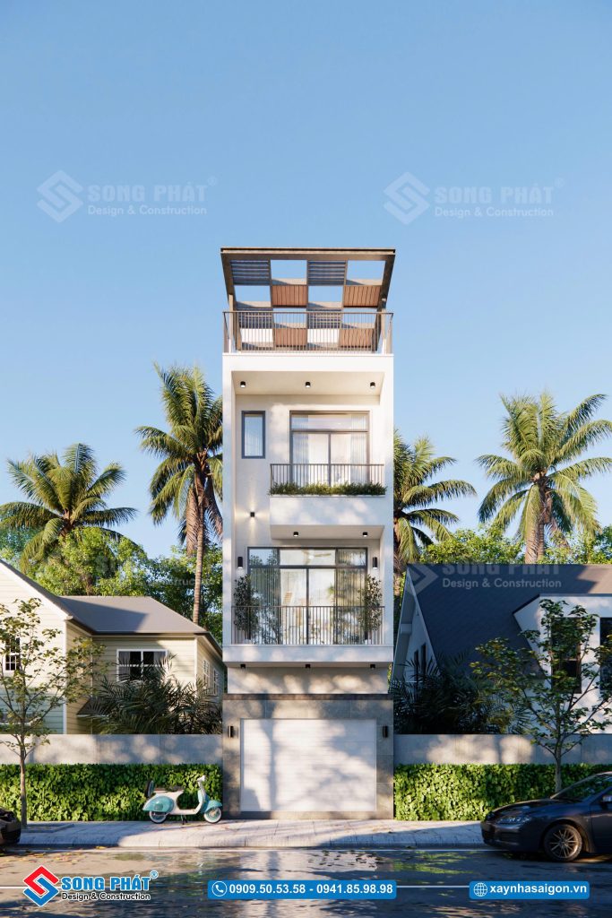 Nhà 1 trệt 2 lầu sân thượng 4x13m có Garage để xe - CĐT chị Vân - Thủ Đức