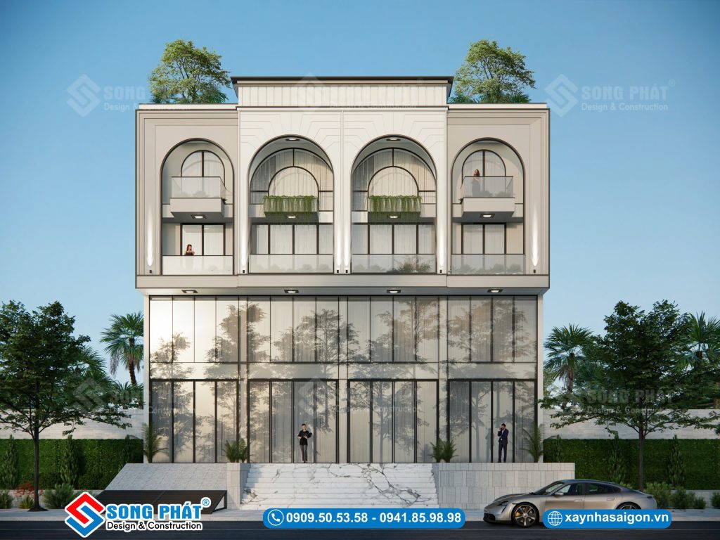 Phương án mặt tiền nhà Tân cổ điển 