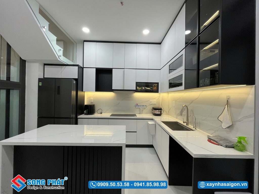 Tone trắng đen mang đến tổng thể hài hòa