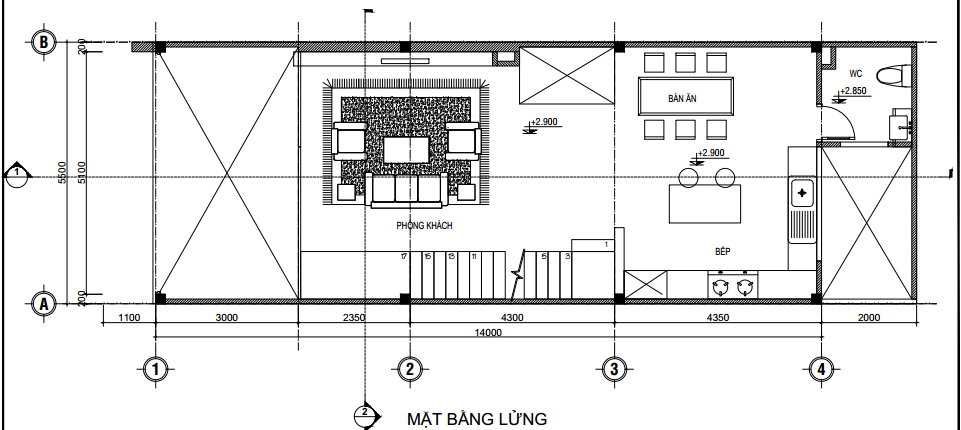 thiết kế nhà ống 5 tầng giếng trời