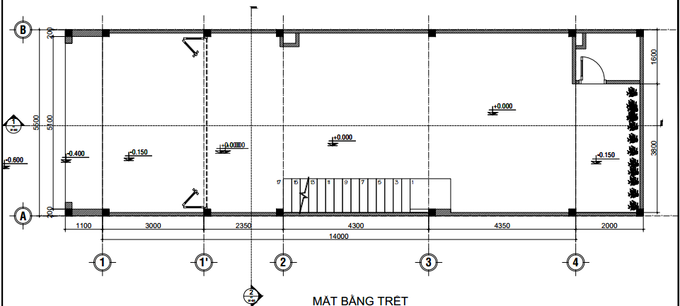 thiết kế nhà ống 5 tầng giếng trời