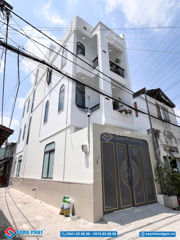 Mặt tiền bên tối giản - tăng tính thẩm mỹ cho tổng thể ngôi nhà