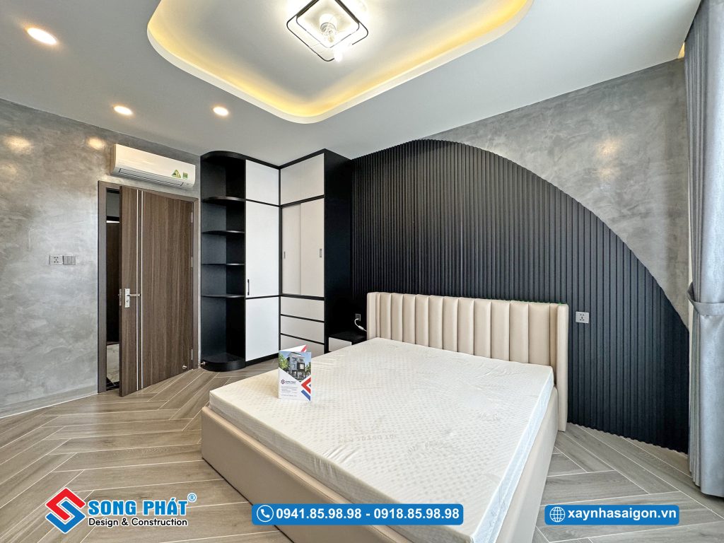 Không gian nội thất phòng ngủ Song Phát thi công trọn gói