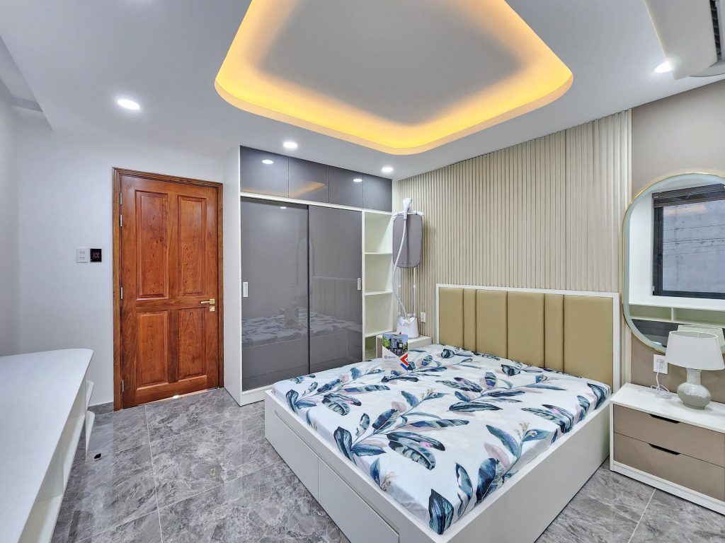 Lam sóng tạo điểm nhấn cho tường