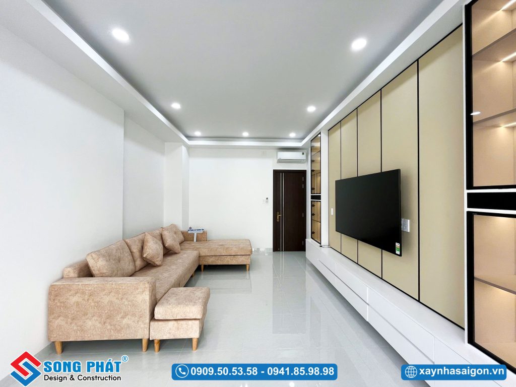 Phòng khách với thiết kế đơn giản