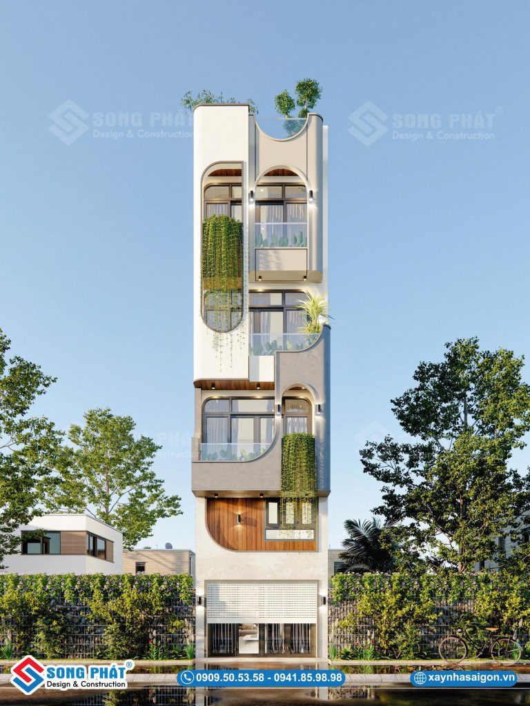 Nhà 1 trệt 1 lửng 3 lầu sân thượng 4.3×13.4m, CĐT Anh Hùng – Gò Vấp