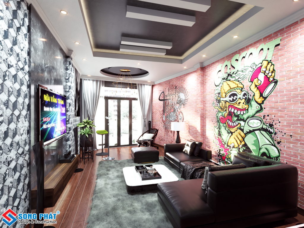 Thiết kế nội thất phòng karaoke gia đình