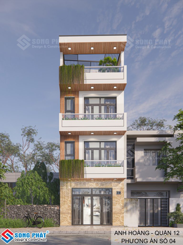 Phương án mặt tiền gia đình đã chốt thi công