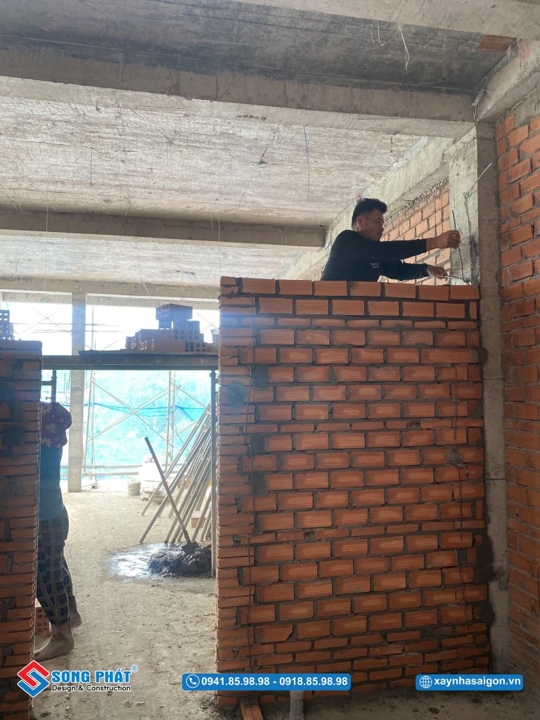 23/12/2023 Xây tường bao lầu 1