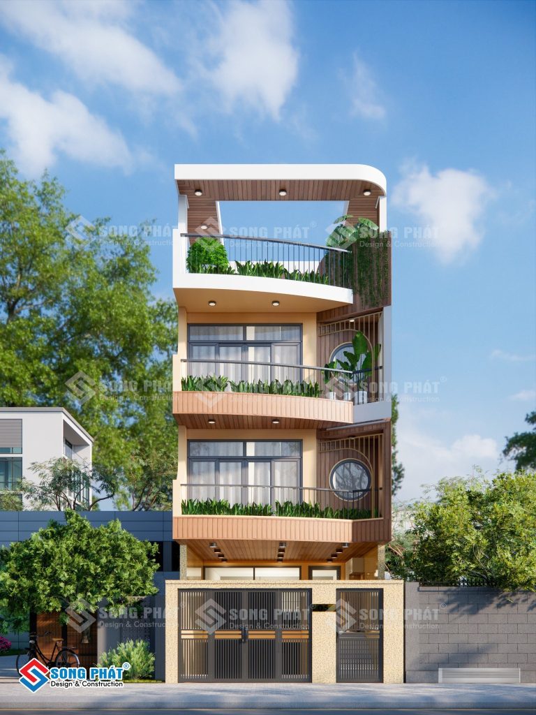 Phương án 3D mặt tiền gia đình đã chốt thi công