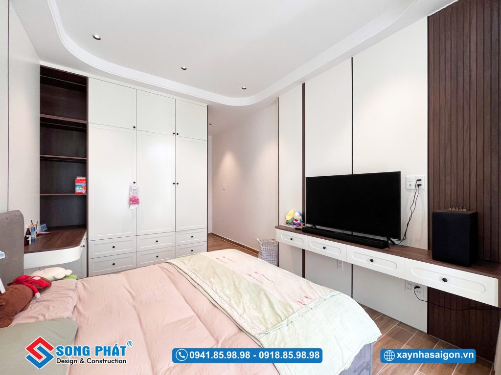 Màu sắc và vật liệu thể hiện cá tính không gian.