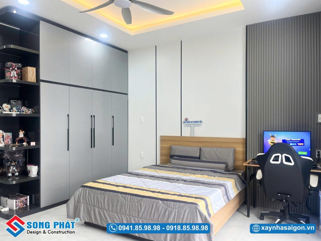 Bố cục phòng ngủ tối ưu cho sinh hoạt, hạn chế chi tiết thừa