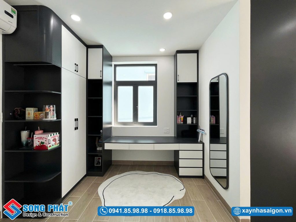 Tủ trang điểm kết hợp tủ quần áo tạo sự đồng nhất