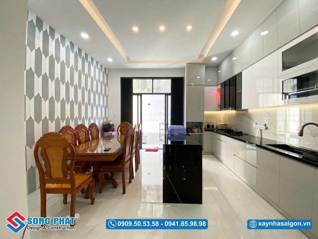 Thiết kế bếp hiện đại, bố trí thông minh cho gia đình.