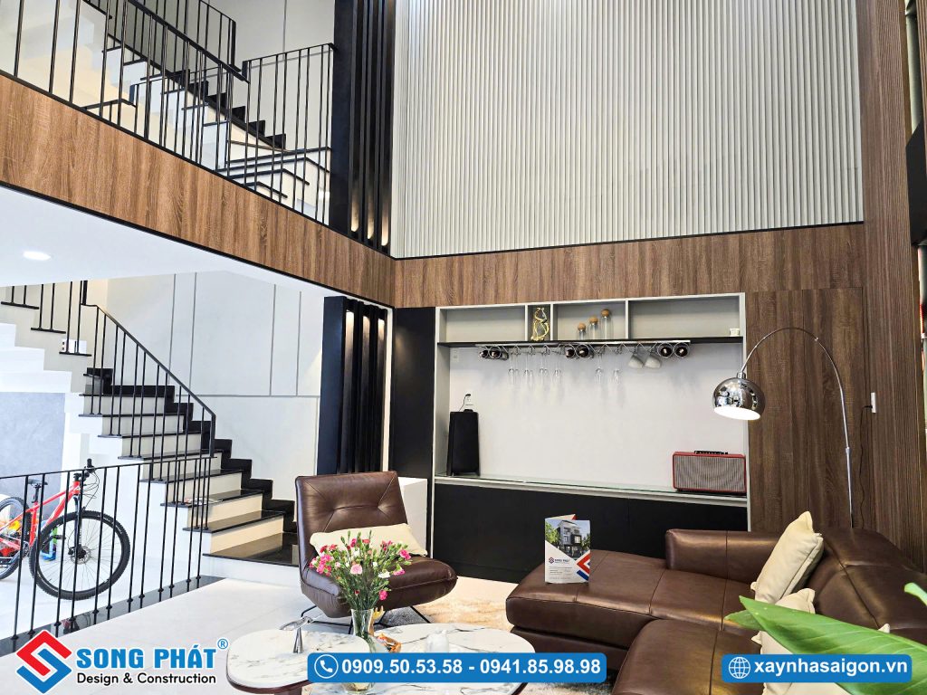 Phòng khách bố trí hài hòa 