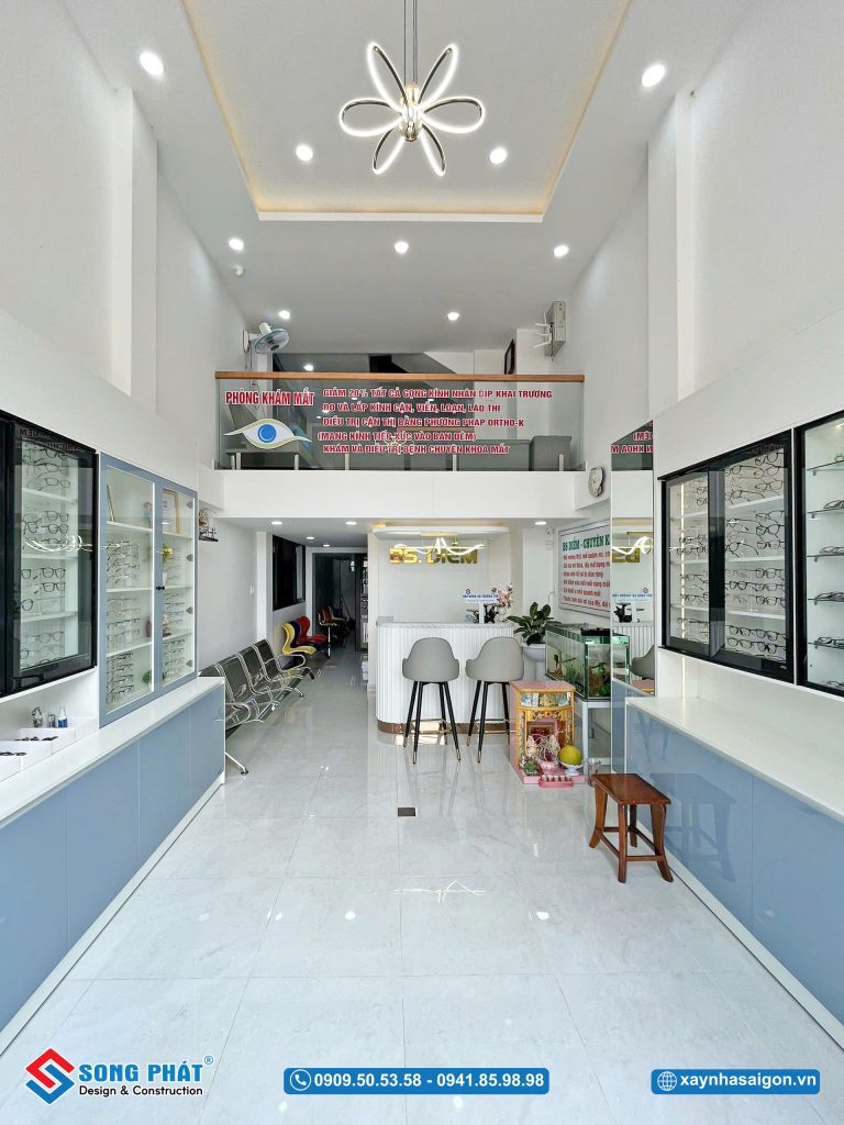 Mặt bằng tầng trệt được bố trí phù hợp với hoạt động kinh doanh của gia đình