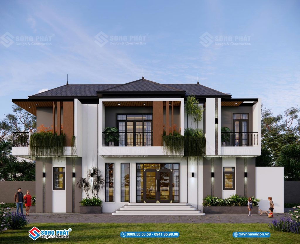 Phương án mặt tiền nhà chú Hưởng đã chốt