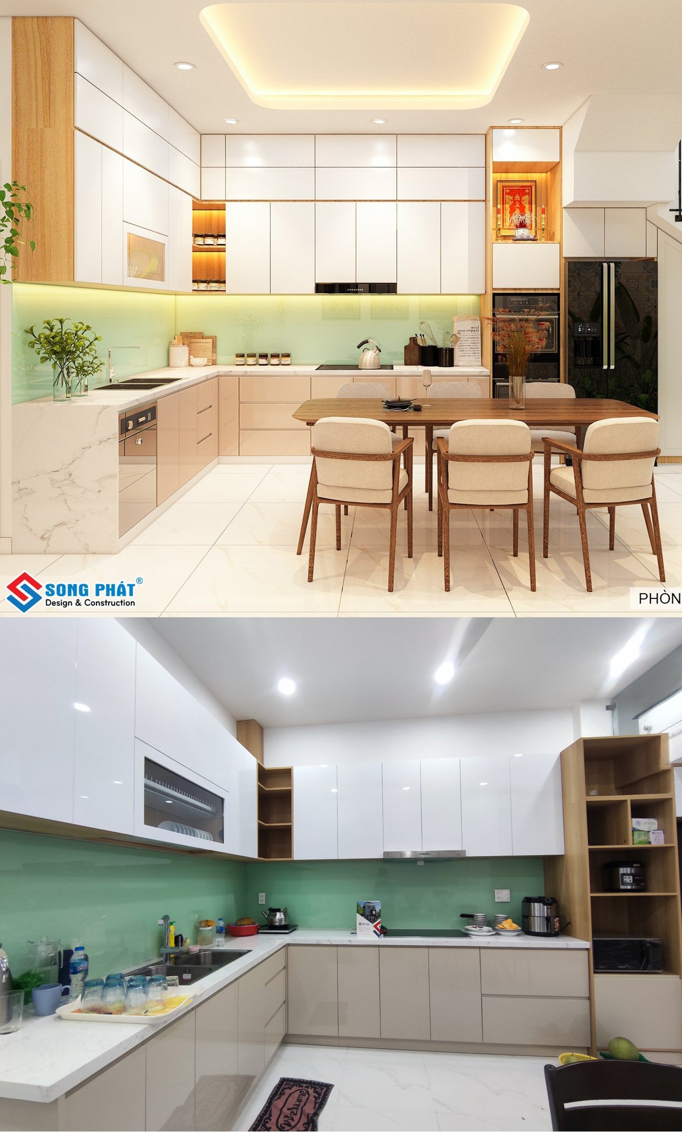 Thiết kế mẫu nhà 4x22m trệt 2 lầu 1 tum full nội thất