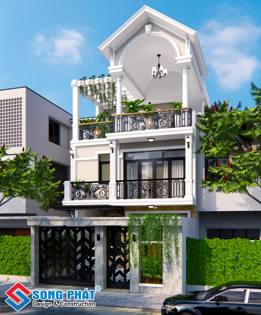 Nhà phố 3 tầng mái thái gia đình chị Linh - Bình Tân