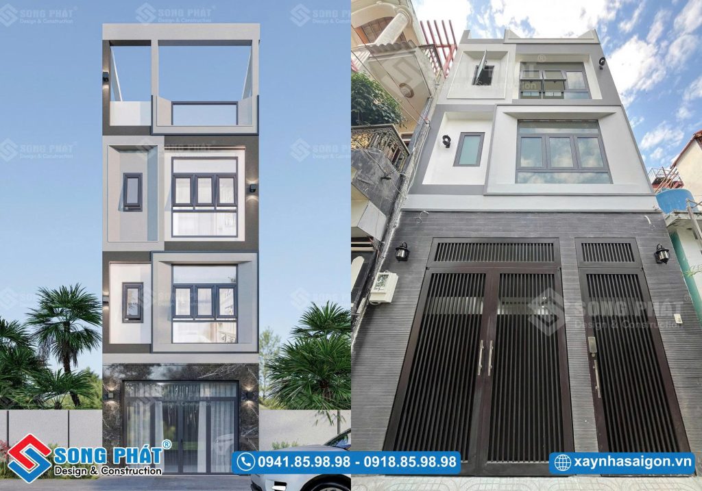 Nhà phố 4 tầng 4m8x14m, CĐT anh Hùng - Tân Phú 