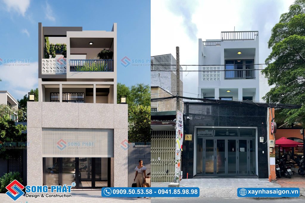 Nhà lệch tầng trệt 2 lầu 5x22m – CĐT cô Trinh – Gò Vấp