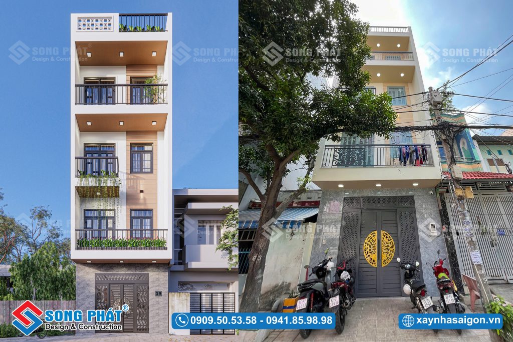 Nhà trệt 2 lầu sân thượng 72.43m2, CĐT Anh Duy – Tân Phú.