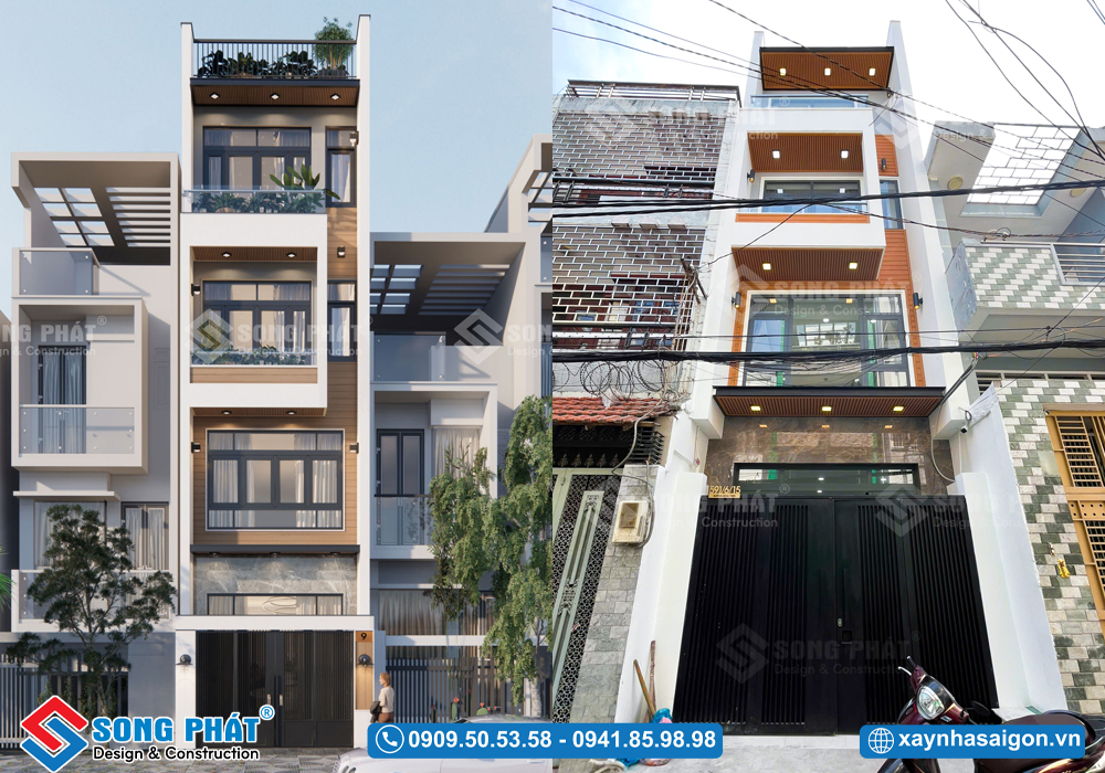 Nhà trệt 3 lầu sân thượng thang máy kính 4x14m – CĐT Chị Phượng – Quận 11