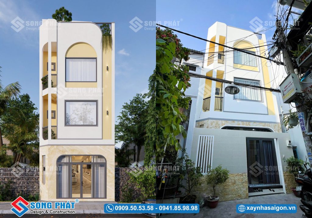 Nhà trệt 2 lầu sân thượng 5x9m, CĐT anh Việt – Tân Phú