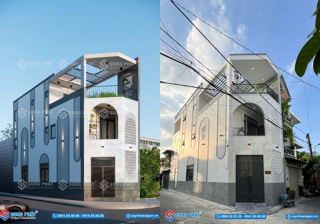 Nhà 2 mặt tiền trệt 2 lầu sân thượng 4x16m, CĐT Chị Nhung – Quận 12