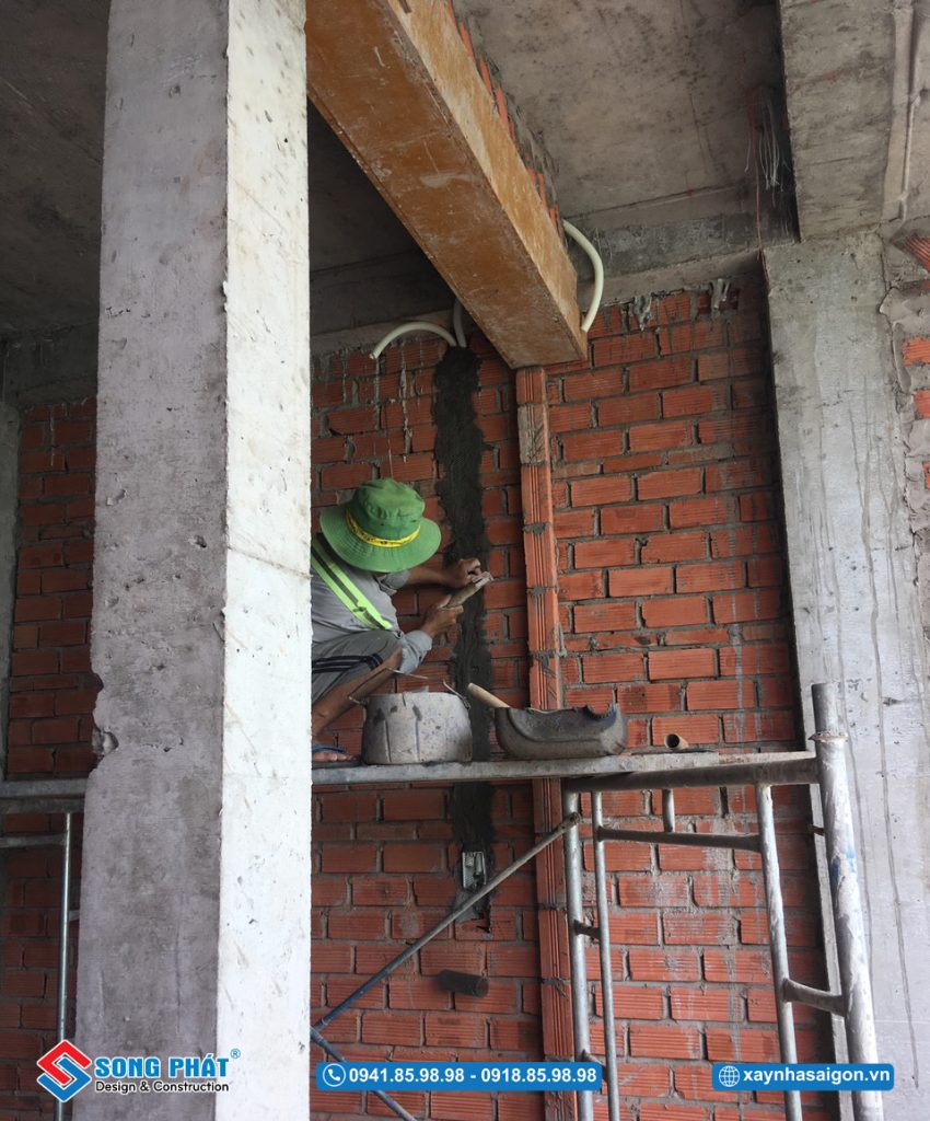 Song Phát luôn thi công lưới mắt cáo cho các hạng mục dễ gây nứt tường.